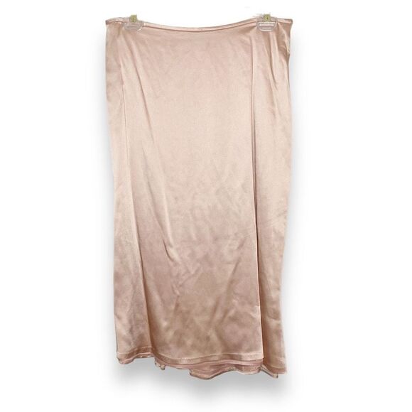 Carmen Marc Valvo Collection Satin Blush Pink Midi Skirt & Top Set Women’s 8/12 - Picture 9 of 16